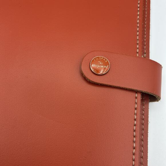 The Filofax Original Personal Size Organizer Orange 2013 Real Leather Made In UK - Picture 1 of 16